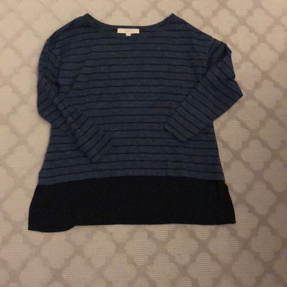 Striped navy and blue shirt